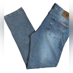 NWT LRG Lifted Research Group Men’s Skinny Fit Blue Denim Moto Jeans - Size 36